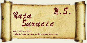 Maja Suručić vizit kartica